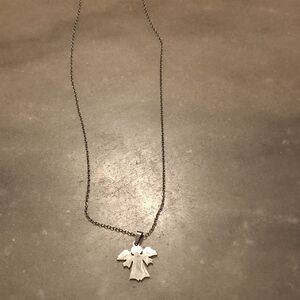 Silver Angel Pendant Necklace